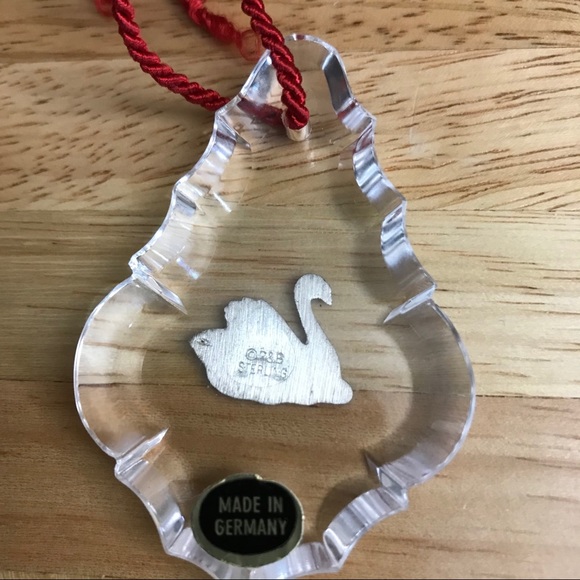 R&B Sterling Silver Swan in a Glass Ornament - Picture 7 of 10